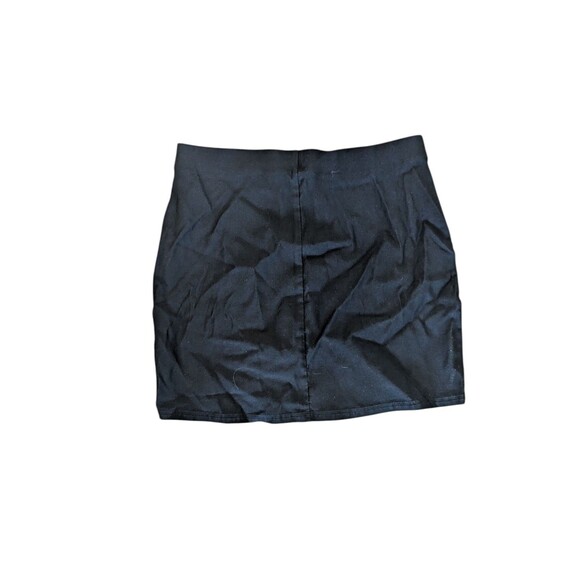 EG Chris.G Black Side Split Straight Pencil Mini Skirt Women’s Size Medium - Picture 2 of 3